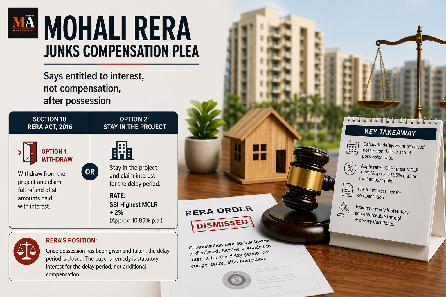 Punjab RERA to Buyers: Possession Means Interest, Not Compensation