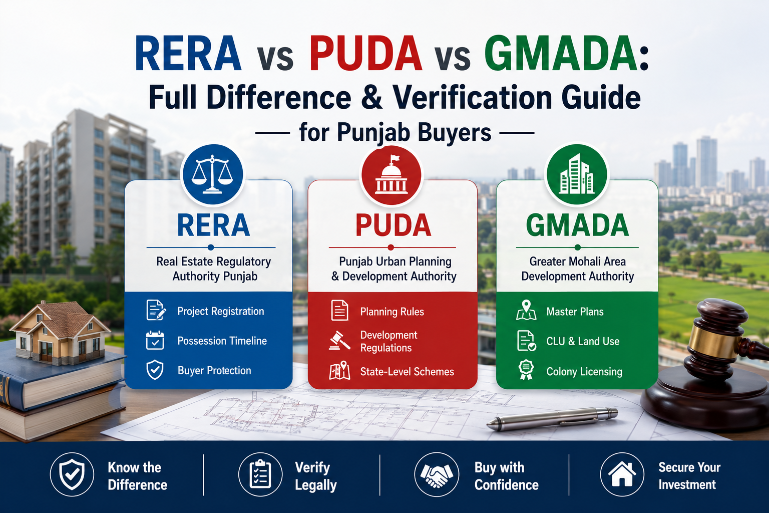 GMADA vs RERA vs PUDA: What Every Punjab Property Buyer Should Know