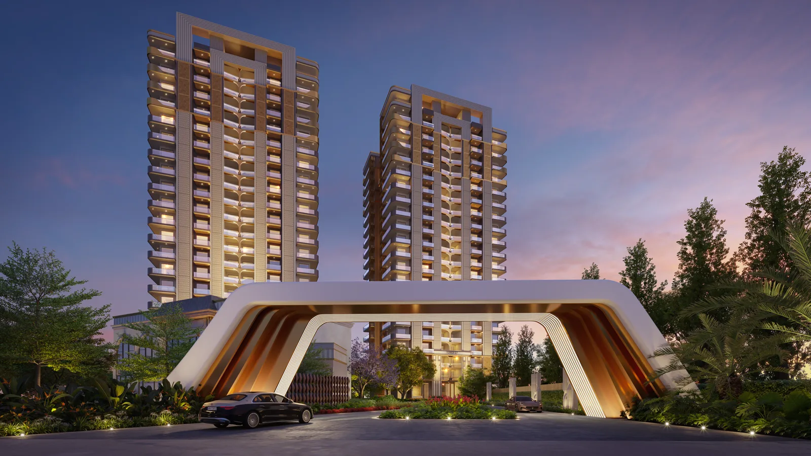Highland Mayfields, Sector 118 Mohali: developer render of the towers