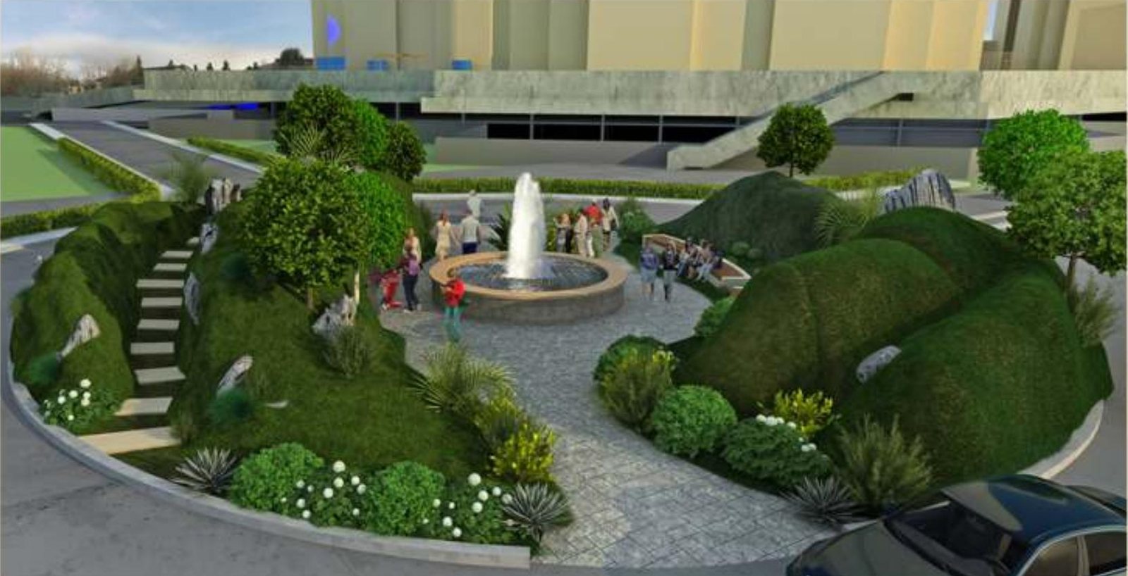 Fountain court, artist's impression