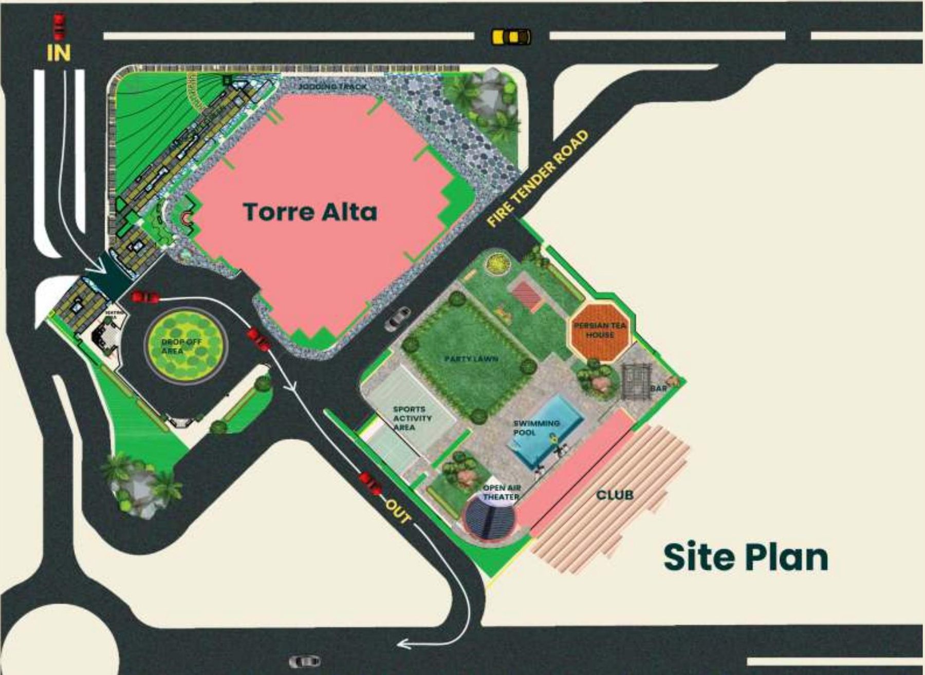 Site plan, as published by the developer